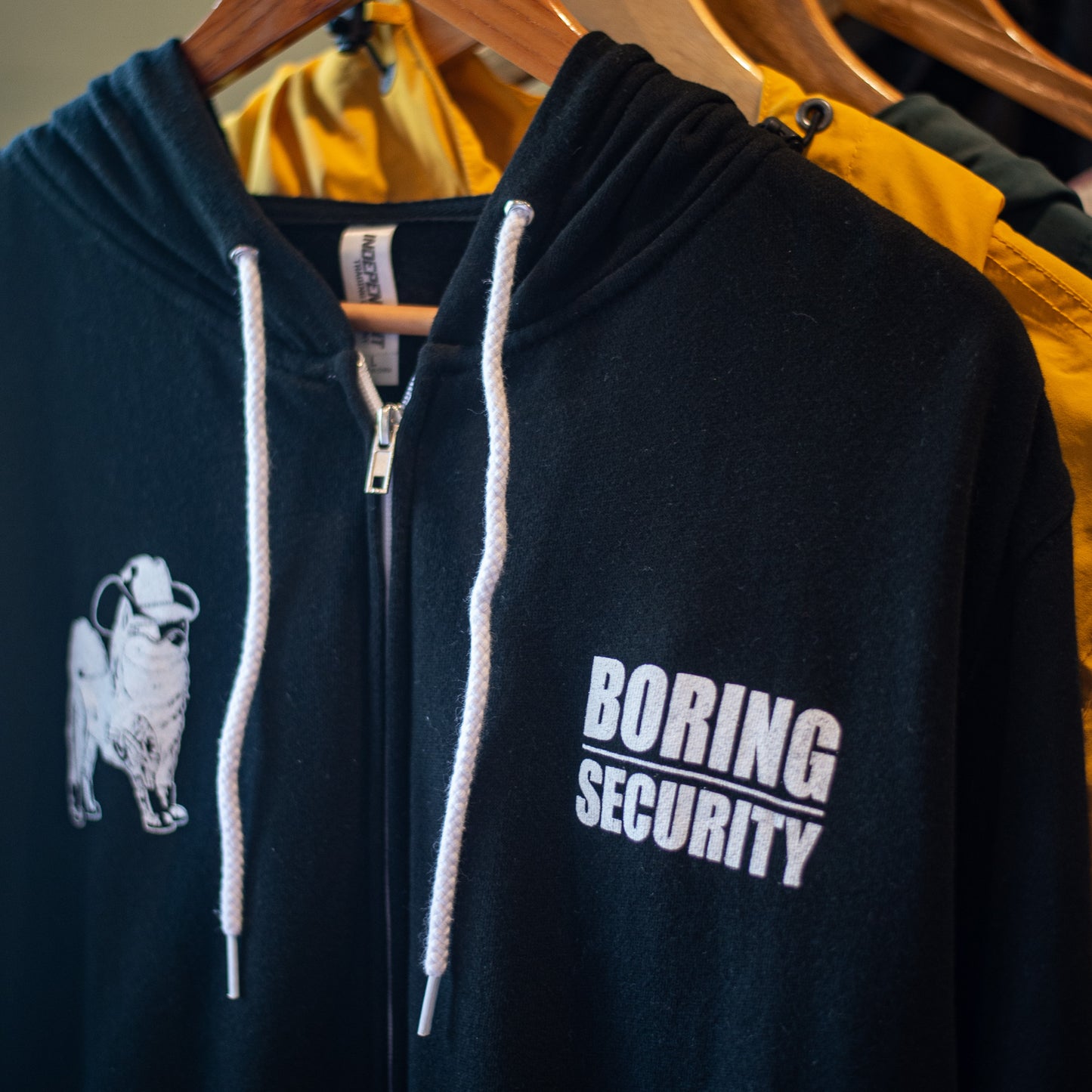 Boring Security Zip Hoodie (Printed in US)