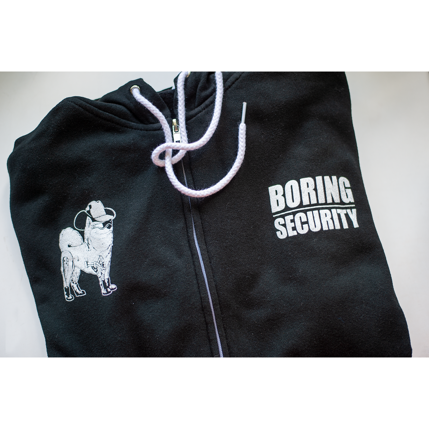 Boring Security Zip Hoodie (Printed in US)