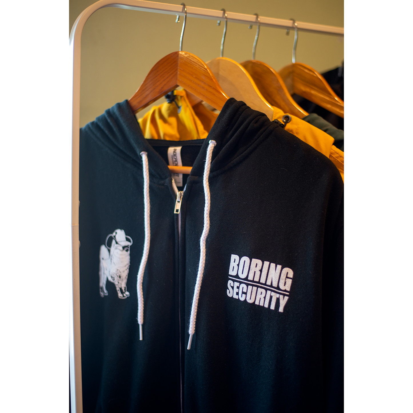 Boring Security Zip Hoodie (Printed in US)